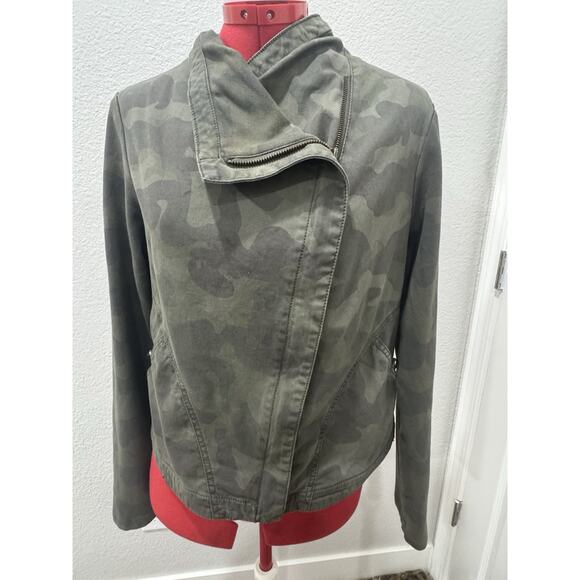 Anthropologie Marrakech Camo Faravel Moto Jacket Anthropologie Stretch Women's M - Picture 1 of 6
